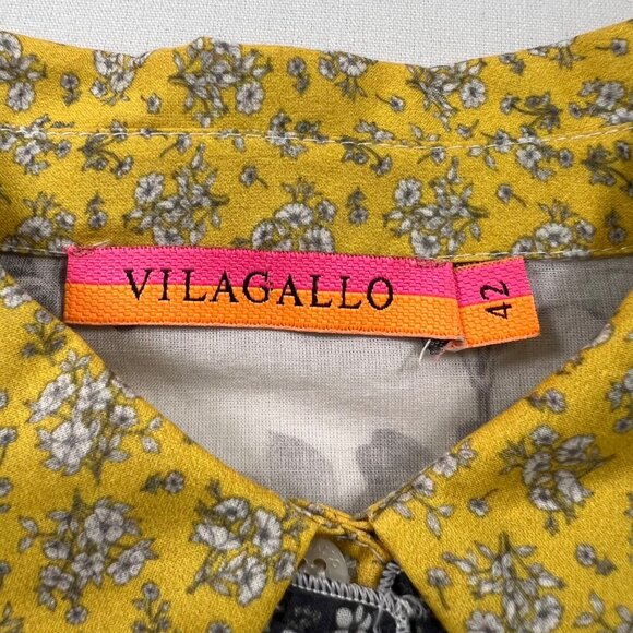 Vilagallo Zalira Blouse Floral Print Ruffles Multicolor Size 42 = US Medium - Picture 7 of 14